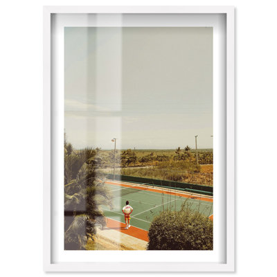 Palmier, tennis, boîte à ombre, impression par Notoriart