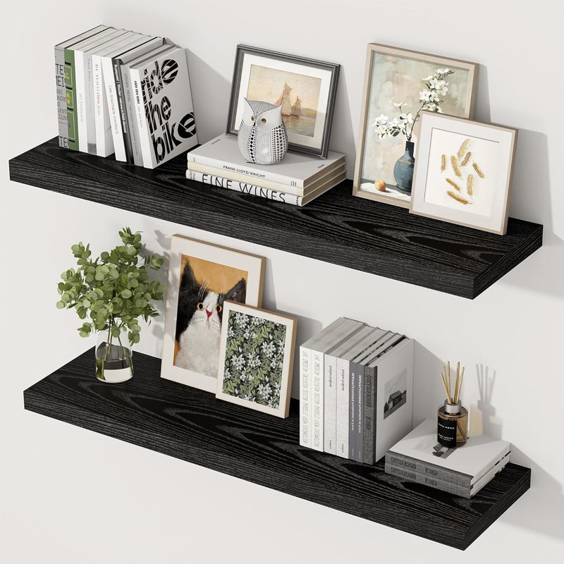 MDF Floating Shelf, Black