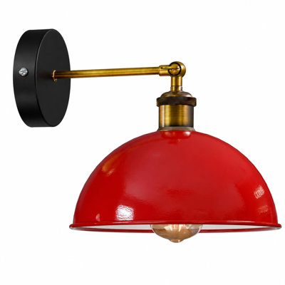 Industrial Dome Wall Sconce with 180° Adjustable Arm