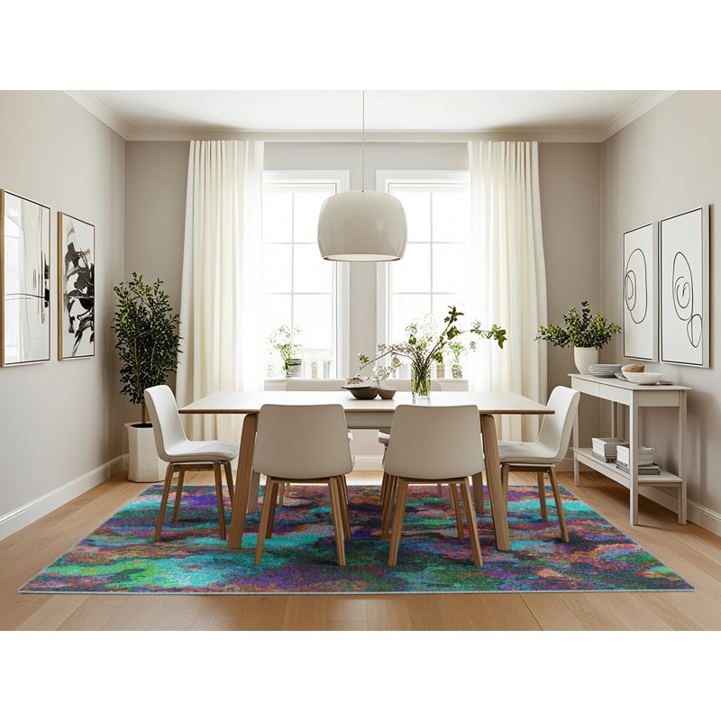 Abstract Indoor Rug, Rectangle 7' x 10'