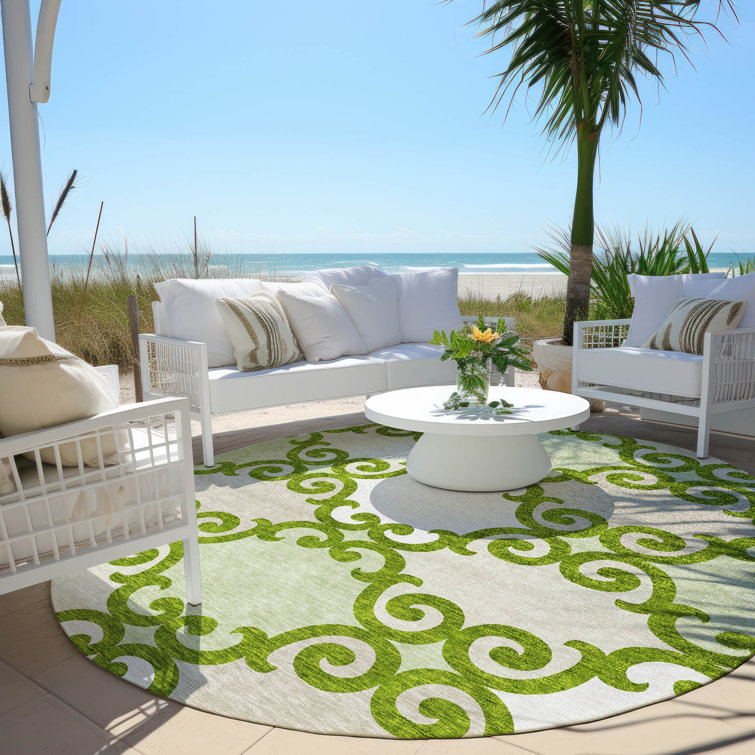 Malek Indoor/Outdoor Area Rug with Non-Slip Backing