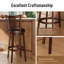 Swivel Upholstered Counter Stool with Solid Wood Frame-1920153141