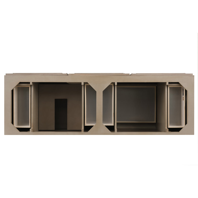 Broeder 72'' Double Bathroom Vanity with Top, Ethereal Noctis, Widespread