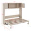 Grand lit escamotable avec tablette de rangement et porte intégrée-1072641961