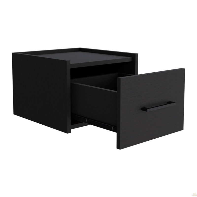 Table de chevet flottante Calion, Noir