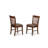 3 Piece Dinette Set for Small Spaces Contains a Round Dining Table with Pedestal and 2 Linen Fabric Dining Room Chairs, 30x30 Inch, Mahogany-1260750294-1329530062