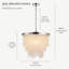 Lustre moderne à 5 lumières avec cascade de cristaux et intensité variable