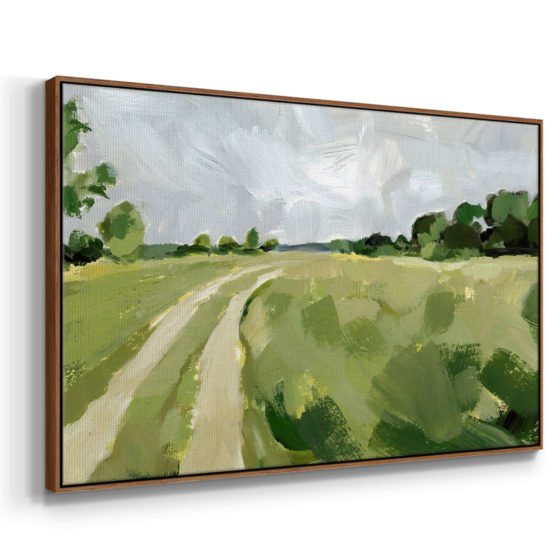 " Meadow Trail I ", 27" H x 41" W x 2" D, Walnut