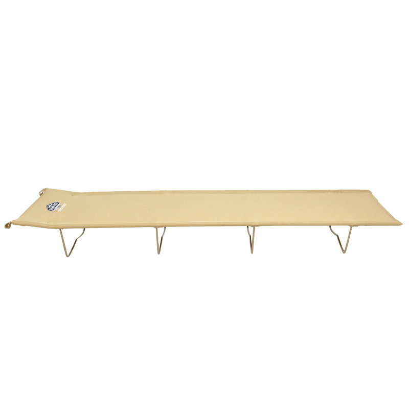 Kamp-Rite Economy Cot Quick Setup 1 Person Sleeping Bed w/Carry Bag, Green, Tan