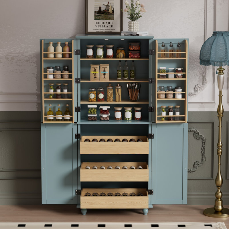 70.9'' Kitchen Pantry, Blue
