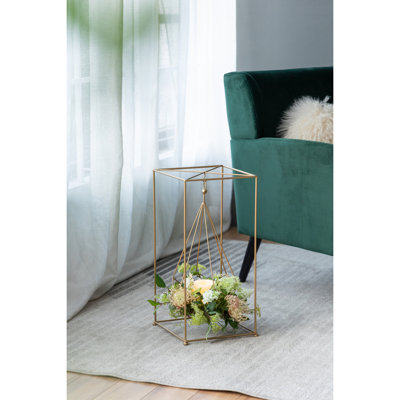 10.2X10.2X21.5" Metal Candle Holder
