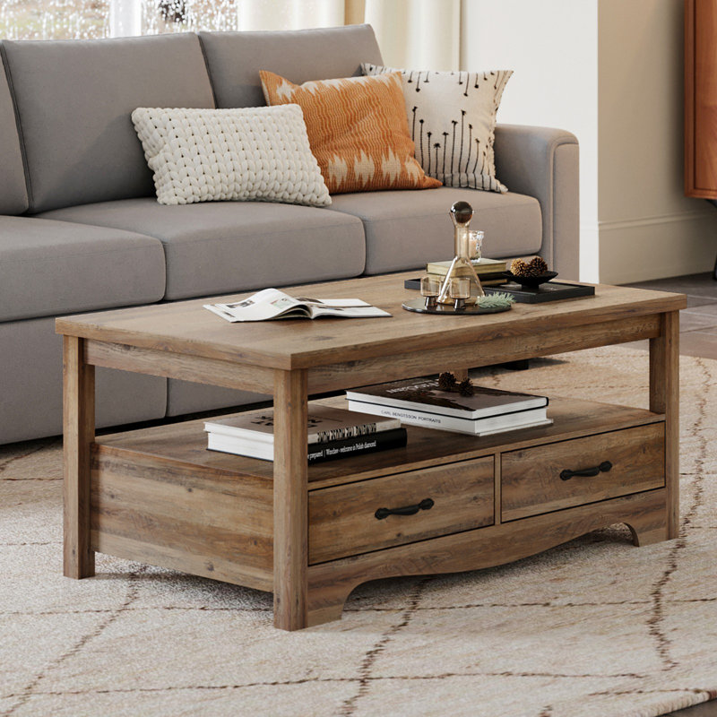Table basse avec rangement Hulett, Brun