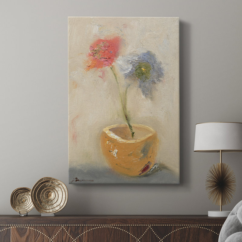 Fleurs de tasse de thé - galerie Cavas sur mesure, H 12 po x l 8 po
