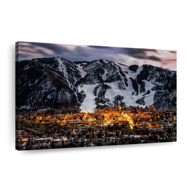 Park City Ski Slopes, reproduction sur toile, H 32 po x l 48 po x P 1,25 po