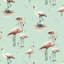 Flamingo - Caribbean Green Wallpaper