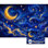 Papier peint adhésif auto-adhésif moderne pour chambre à coucher Peel and Stick L 100 "x l 144" à motif d'étoiles dorées