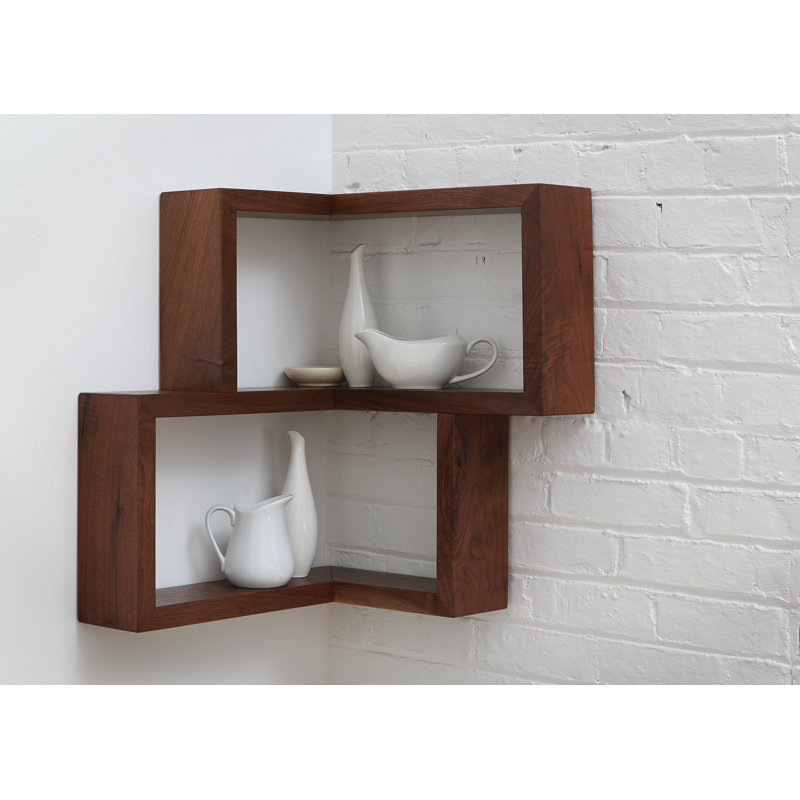 Franklin Solid Wood Floating Shelf, Walnut