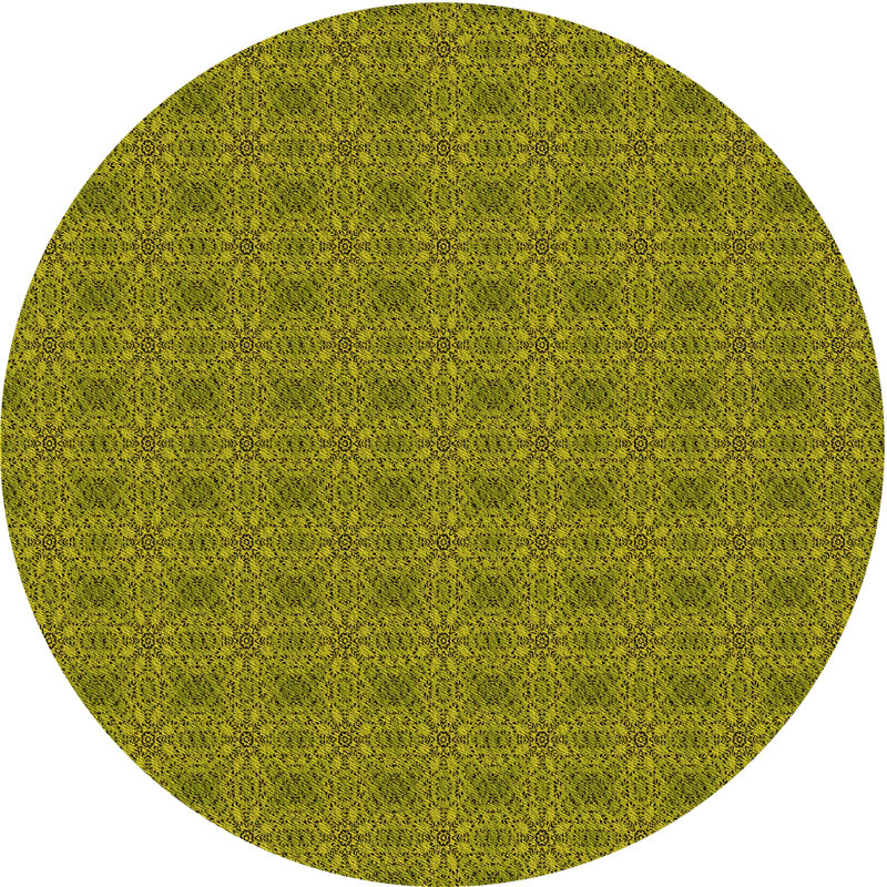 Floral Indoor Rug, Round 6'