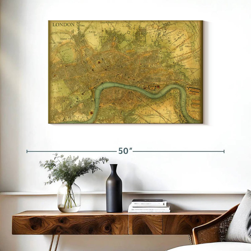 Carte Aliaz de Londres, H 26 po x l 39 po