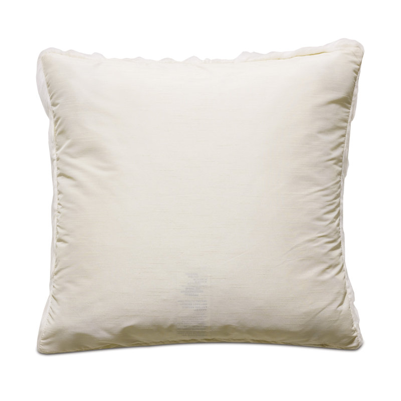 Inès Square Pillow Cover & Insert, 20"H x 20"W, Ivory