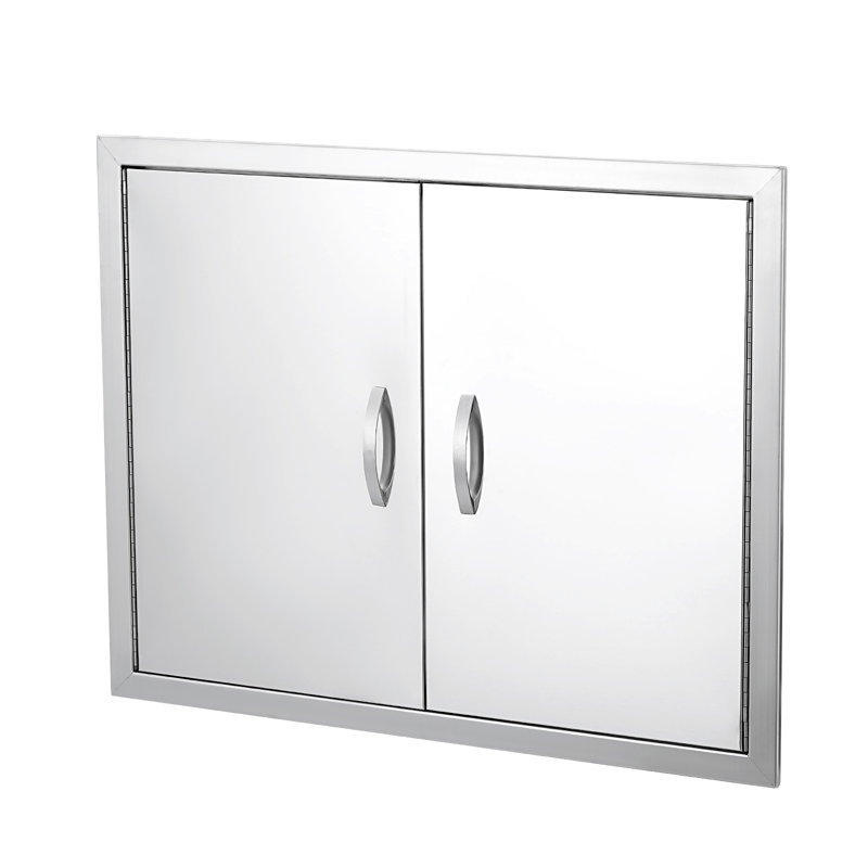 Stainless Steel Outdoor Kitchen BBQ Access Door | Heavy Duty Flush Mount Cabinet Door for Grill Island, Patio & Outside Storage – Rust-Proof, Magnetic Seal, Easy Install