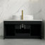 Meuble-lavabo flottant moderne 39,4 po avec lavabo en céramique pour petite salle de bain