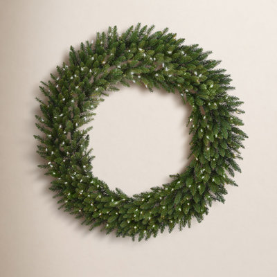 48'' Faux Fir Lighted Wreath