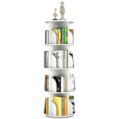 Bibliothèque rotative à 4 niveaux avec rangement ouvert