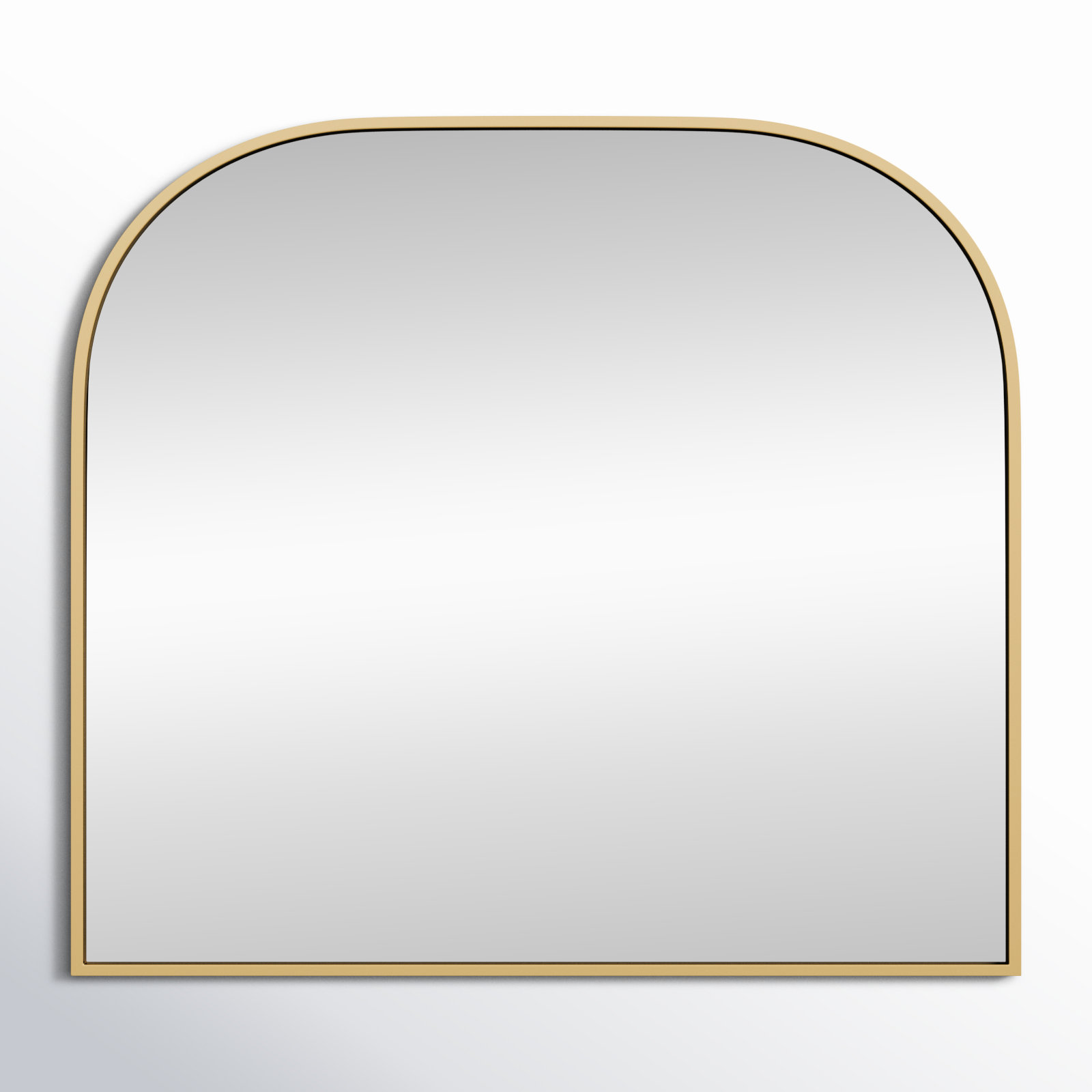 Sabine Metal Wide Arch Wall Mirror, Brass, 38" x 42"