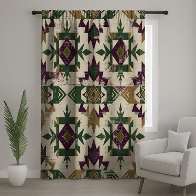 Rideaux à motif géométrique Southwest