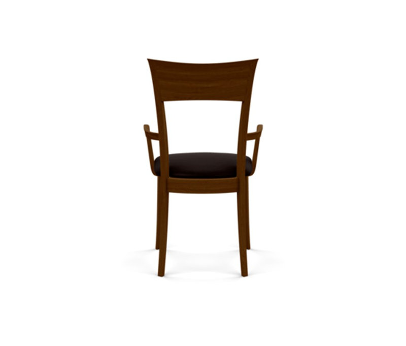 Ingrid Upholstered Arm Chair, Ebony, Natural Walnut
