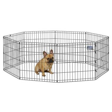 Nieex 12 Panel Metal Exercise Pen With Pet Door