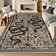 Palos Vintage Snake Washable Non Slip Desert Beige Area Rugs Soft Low Pile Indoor Rug for Living Room Bedroom Office Indoor Carpet