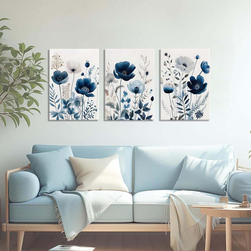 3 Piece Wrapped Canvas Print, 60 cm H x 120 cm W