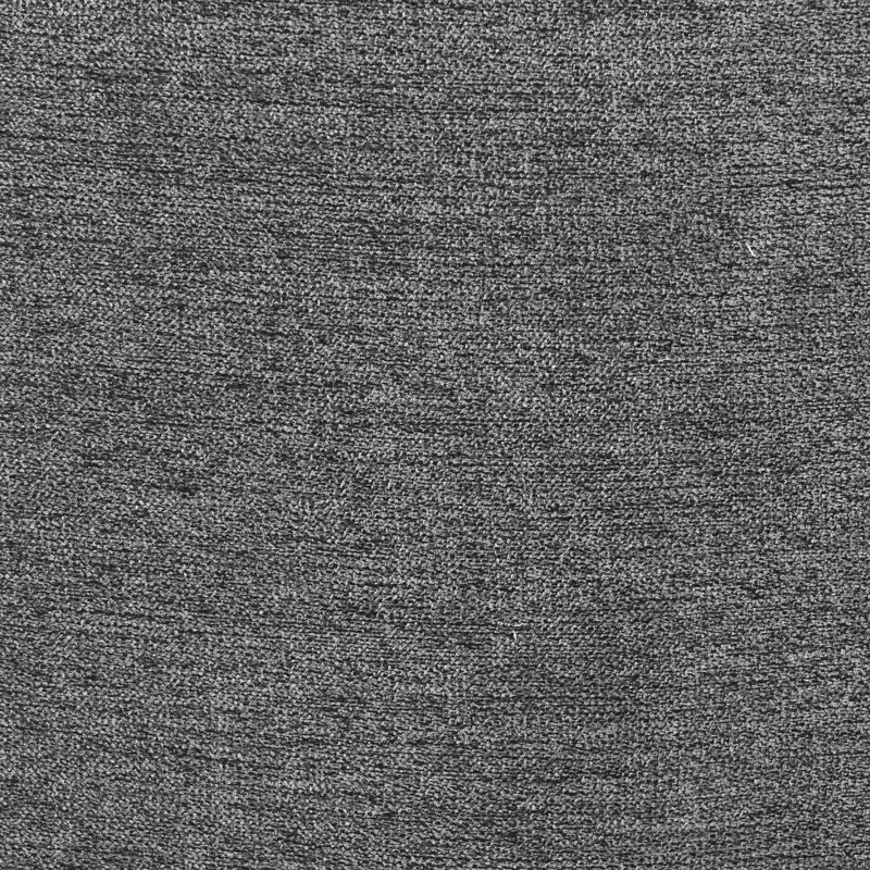 Round Cocktail Ottoman with Storage, Solid Dark Gray Chenille
