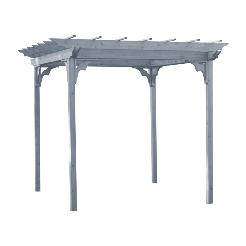 Pergola en bois massif, Gris, 6 pi L 8 pi. D