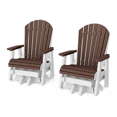 Heritage Adirondack Swivel Glider Chair Set Of 2
