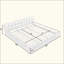 Structure de lit rembourrée en tissu chenille épais, tête de lit moderne et plateforme robuste pour un sommeil confortable, aucun sommier tapissier n'est nécessaire-470410954