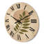 Horloge murale abstraite lune géométrique avec feuille IV-63901890