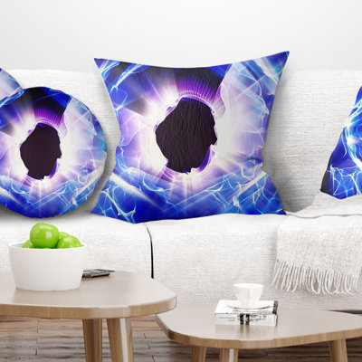 Fractal Light Shine - coussin imprimé abstrait