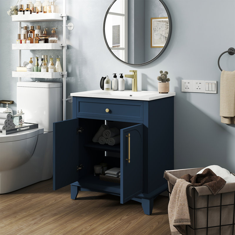 Ensemble de meuble-lavabo moderne 27,8 po avec surface peinte