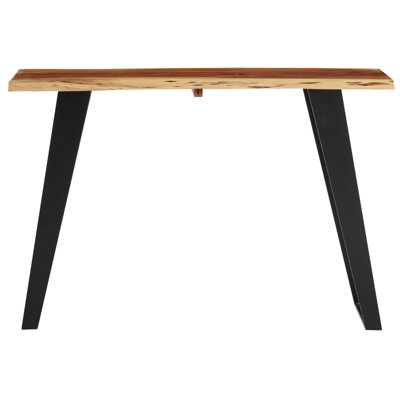 115cm Solid Wood Top Console Table