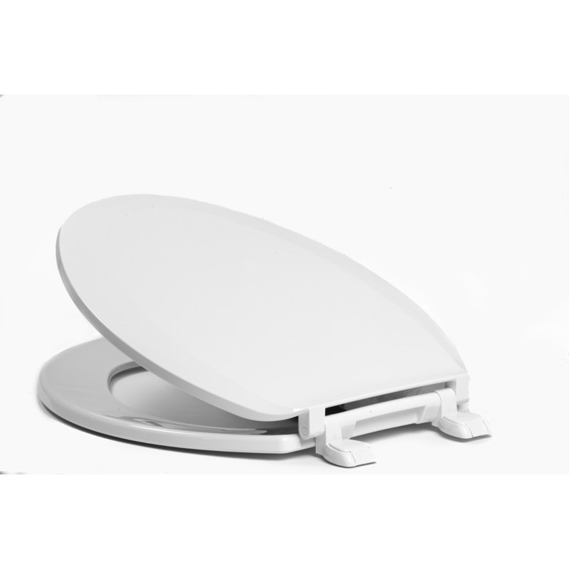 Elongated Toilet Seat and Lid, White