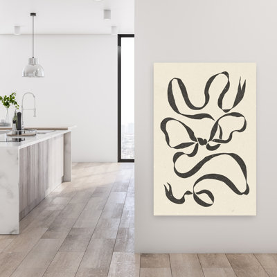 Bow 03 Abstract Contemporary Landscape Nature Wall Art Print 1 Piece Wrapped Canvas Wall Art