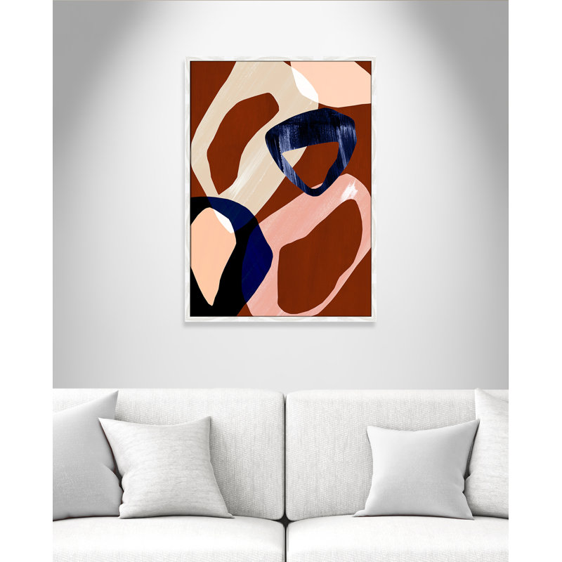 Loop I Print par Violets Print House, 25.5'' W x 35.5'' H, Grain de bois blanc, Impression encadrée