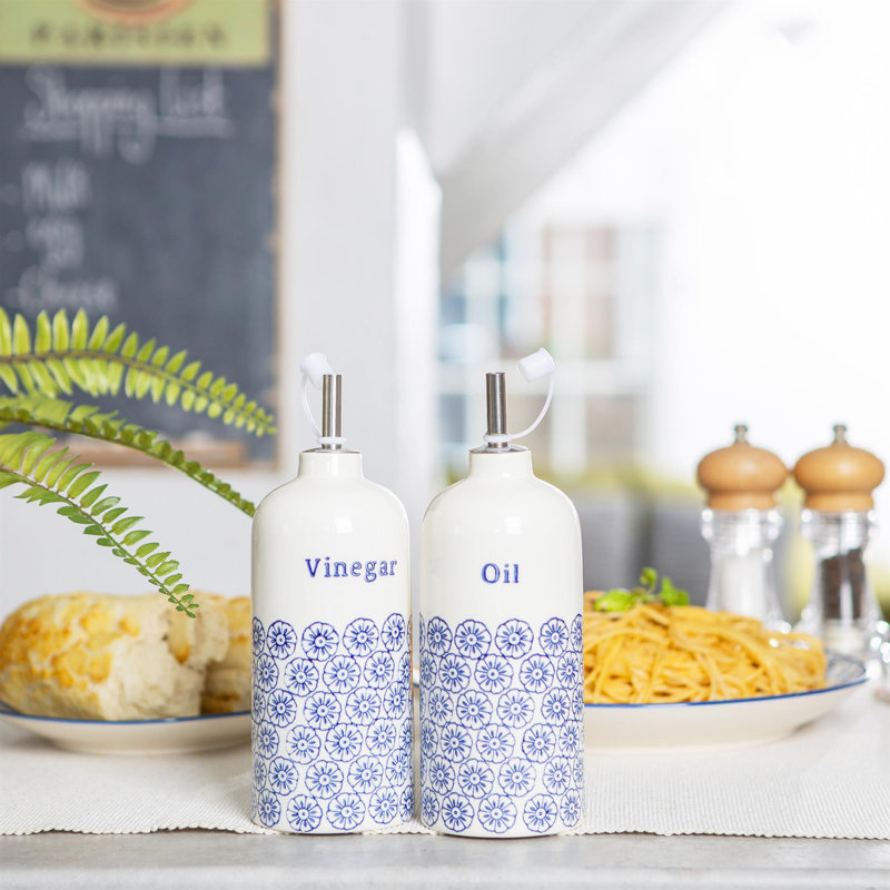 Porcelain Single Oil / Vinegar Cruet