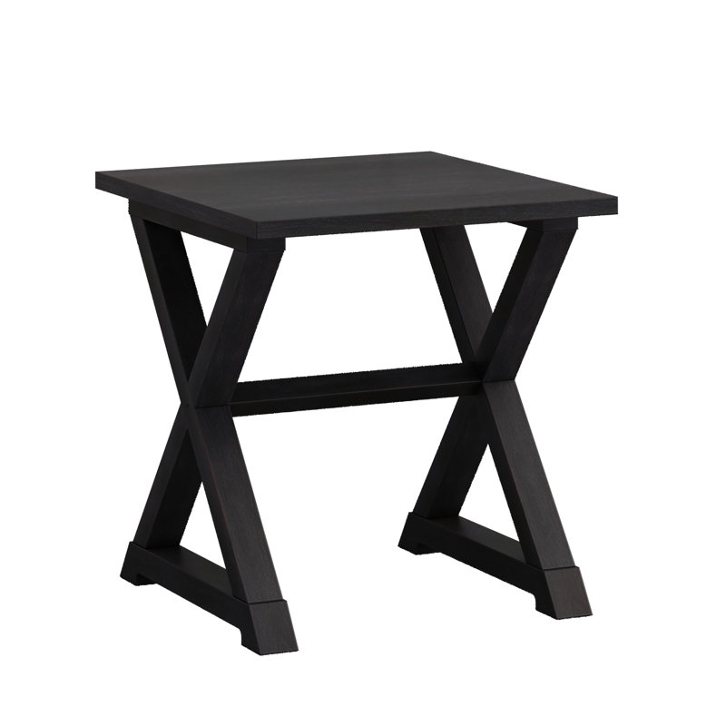 Table d'appoint, table de bout, table de chevet rectangulaire pour la maison, Noir