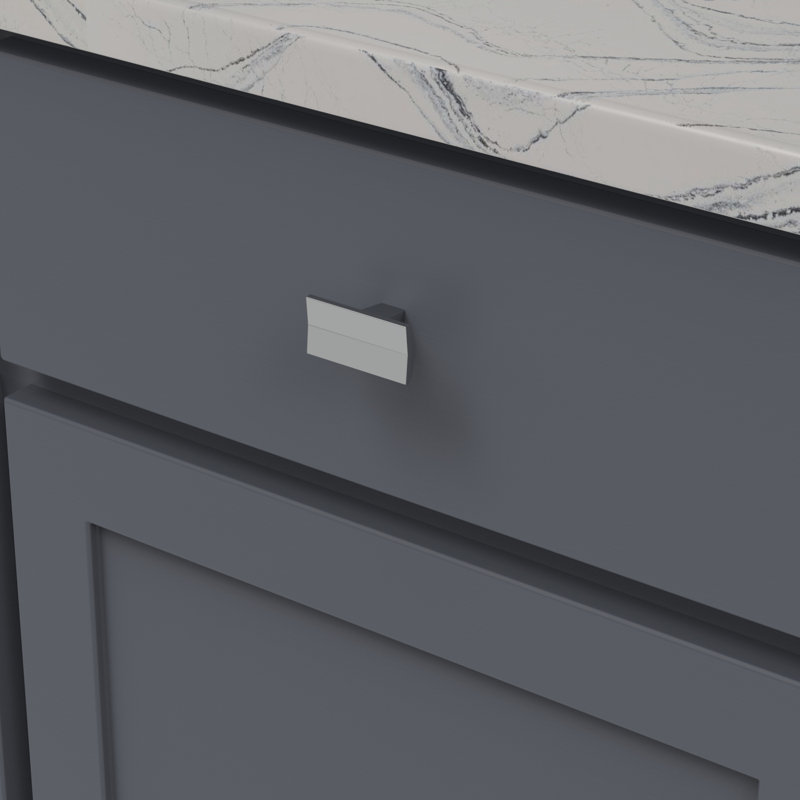 Avenue Rectangular Knob, Chrome