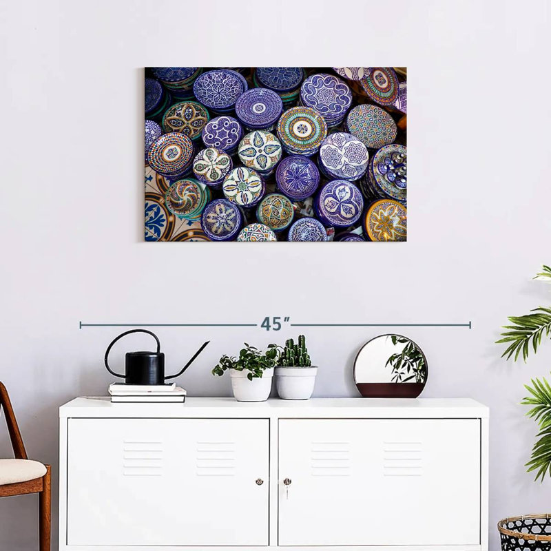 Senne Moroccan Pottery, 20" H x 30" W