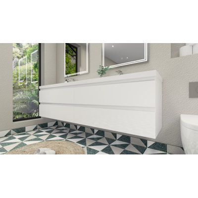 Amahia Double Bathroom Vanity with Acrylic Top